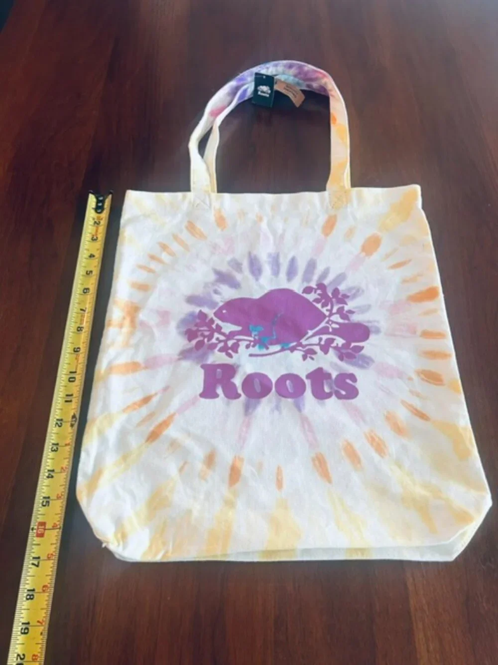 New With Tags!  Roots Canada Tie-Dye Cooper Tote - NWT! - Picture 4 of 10